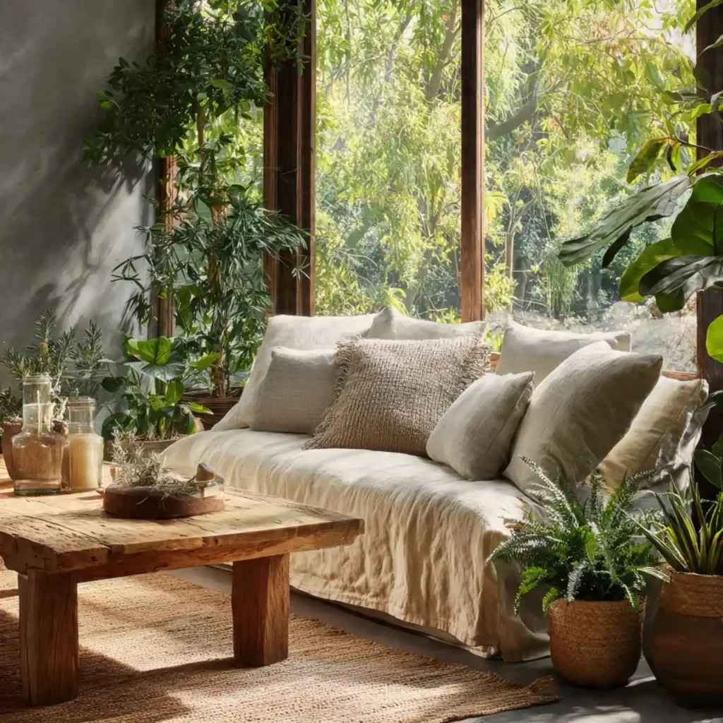 30-Biophilic Living Room Idea