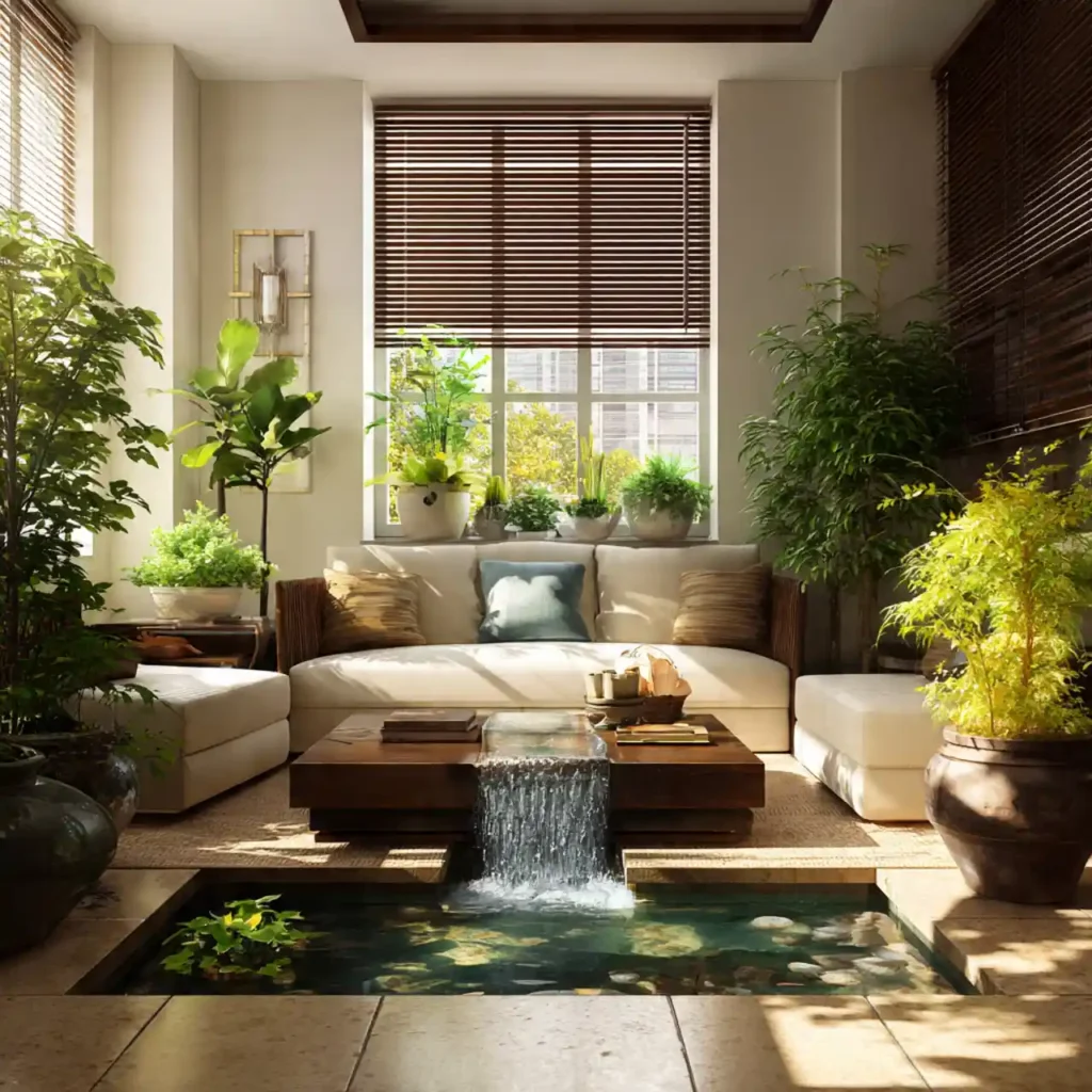 7-Biophilic Living Room Idea