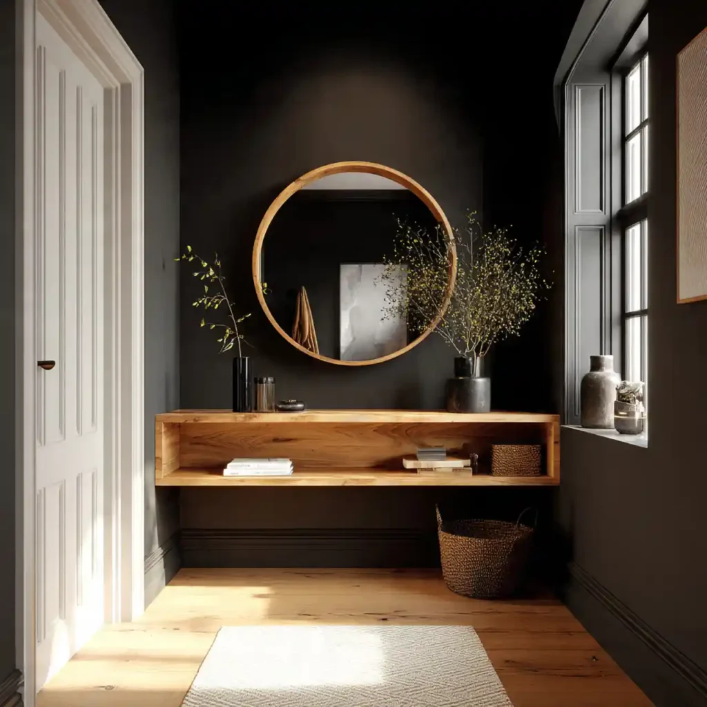 7-Black Scandinavian Hallway Idea