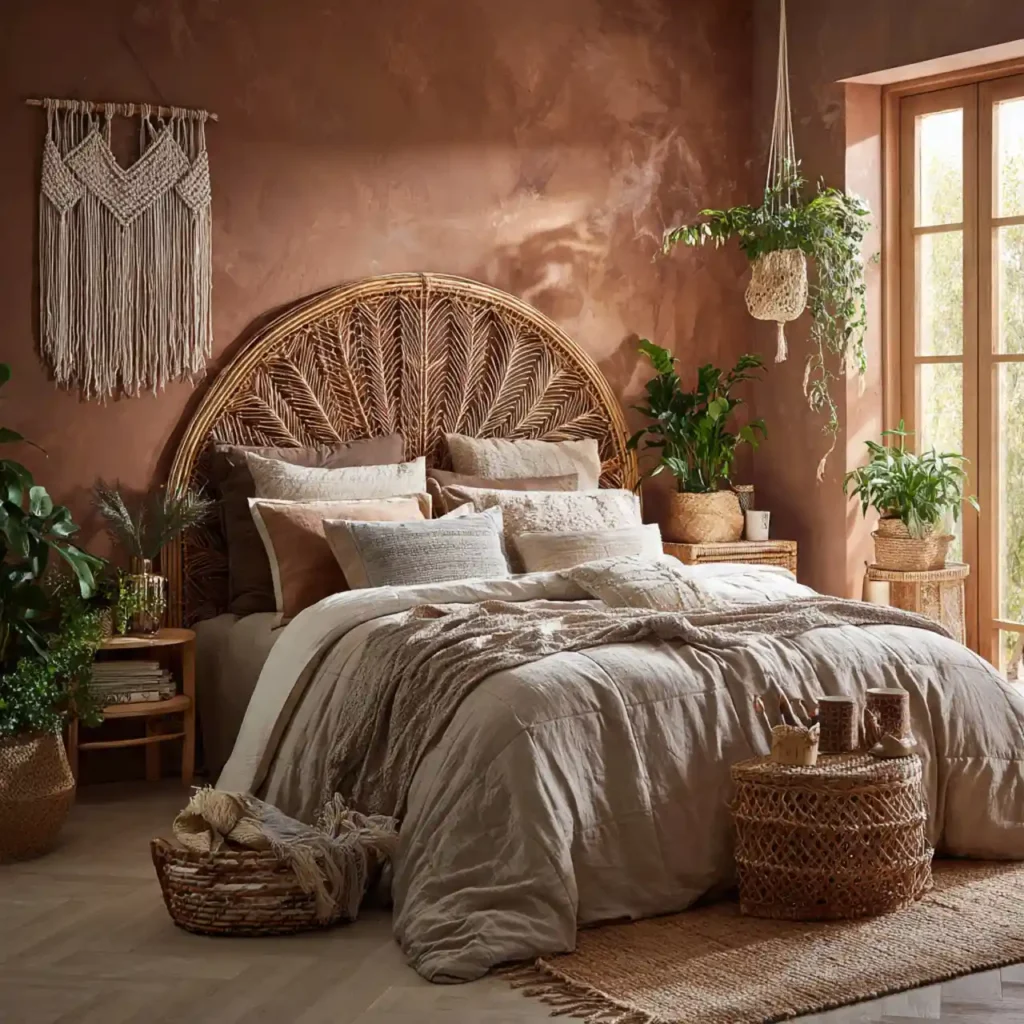 7-Mocha Bedroom Wall Idea