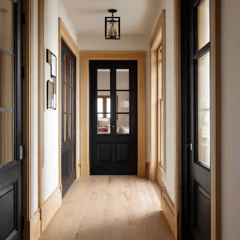9-Black Scandinavian Hallway Idea