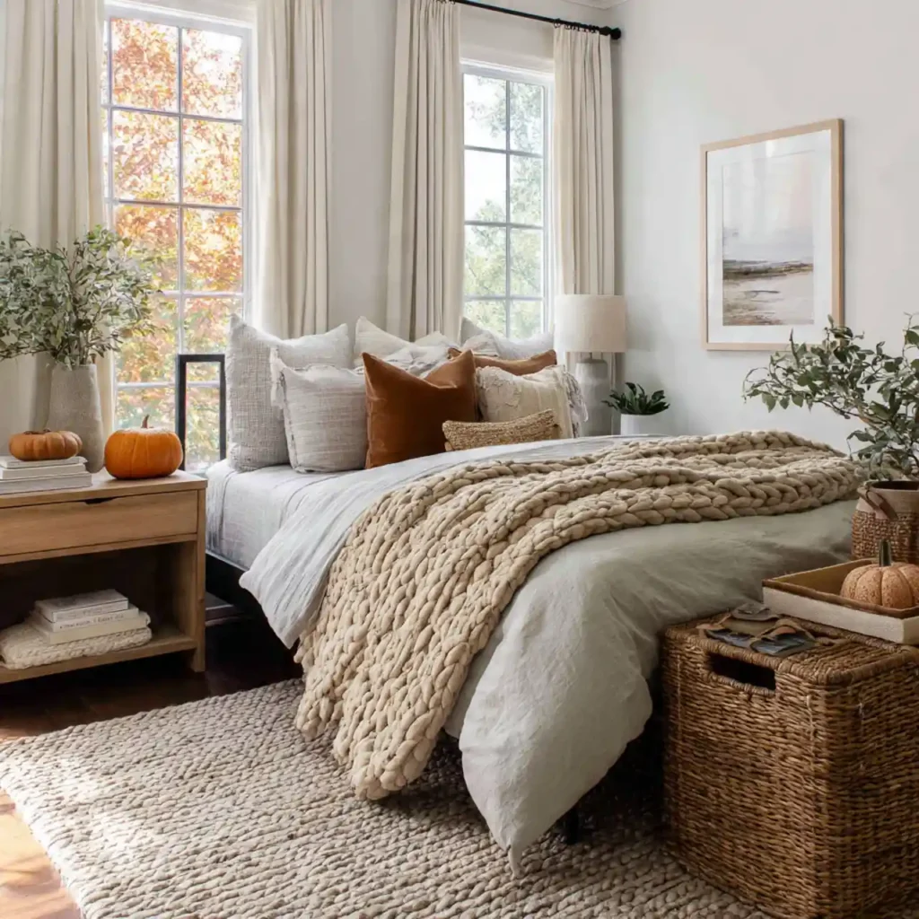 9-Cozy Autumn Bedroom Idea