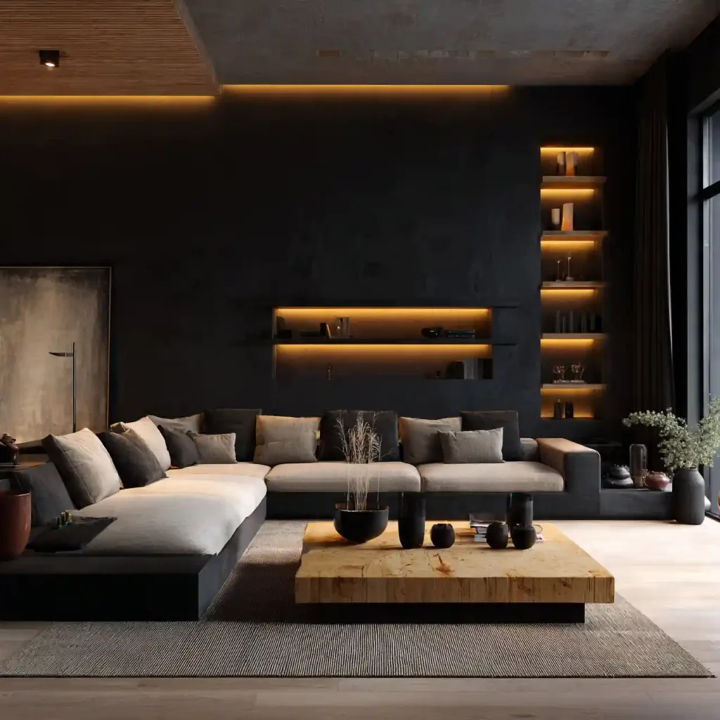 1-Black Living Room Ideas