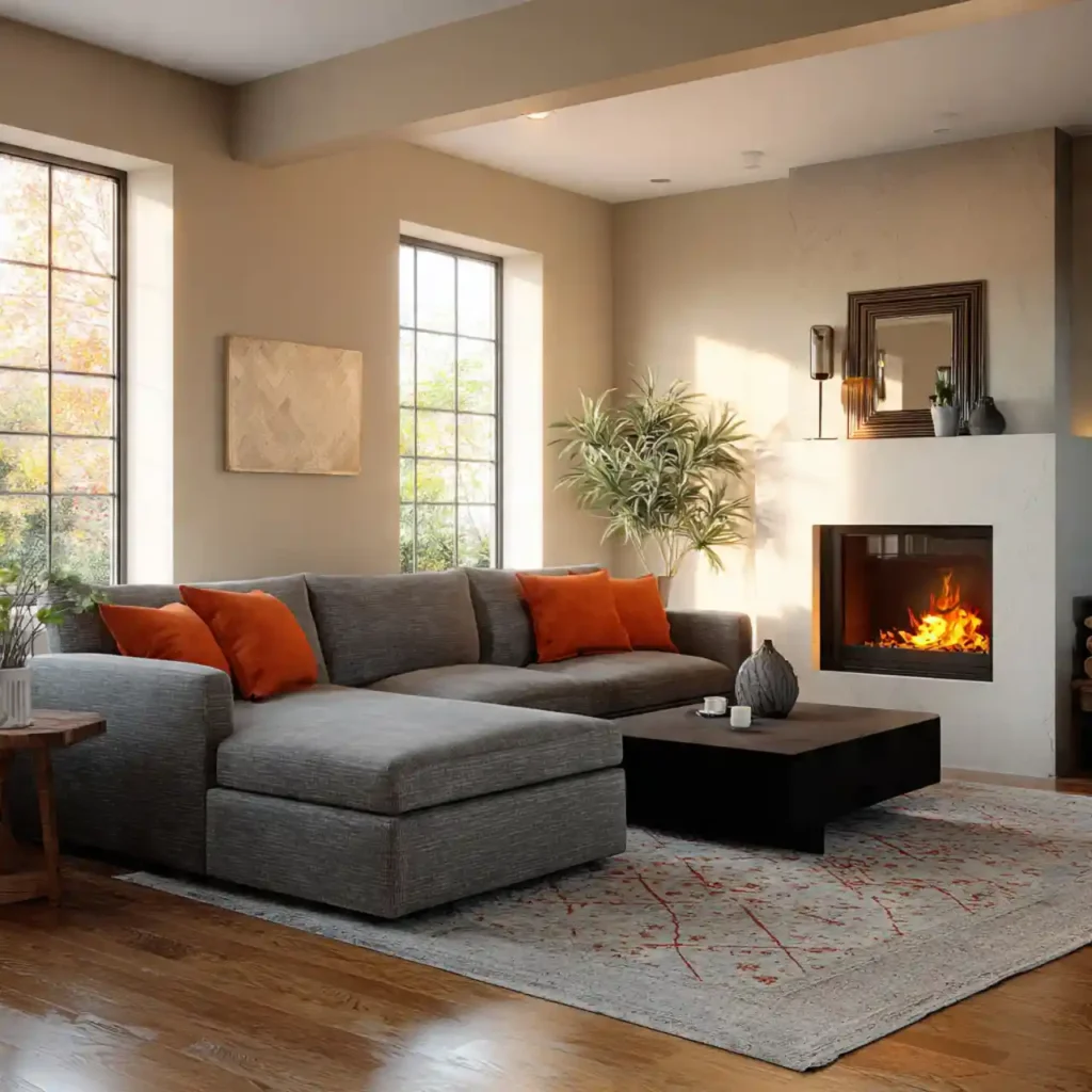 1-Modern Beige Living Room Ideas