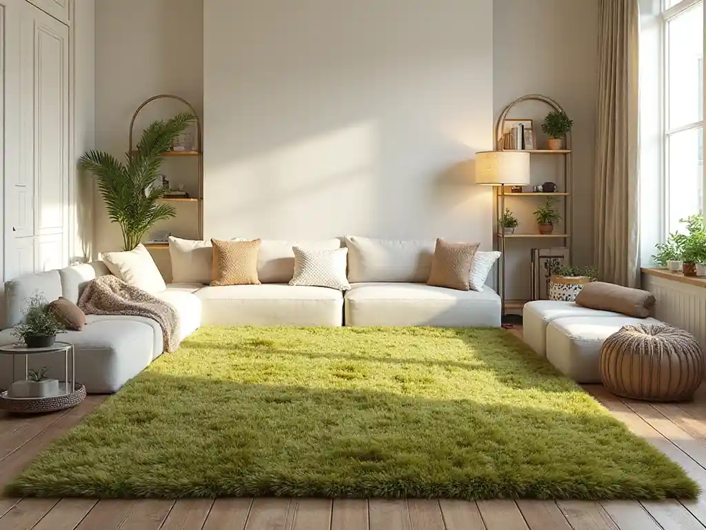 10-Green living room idea