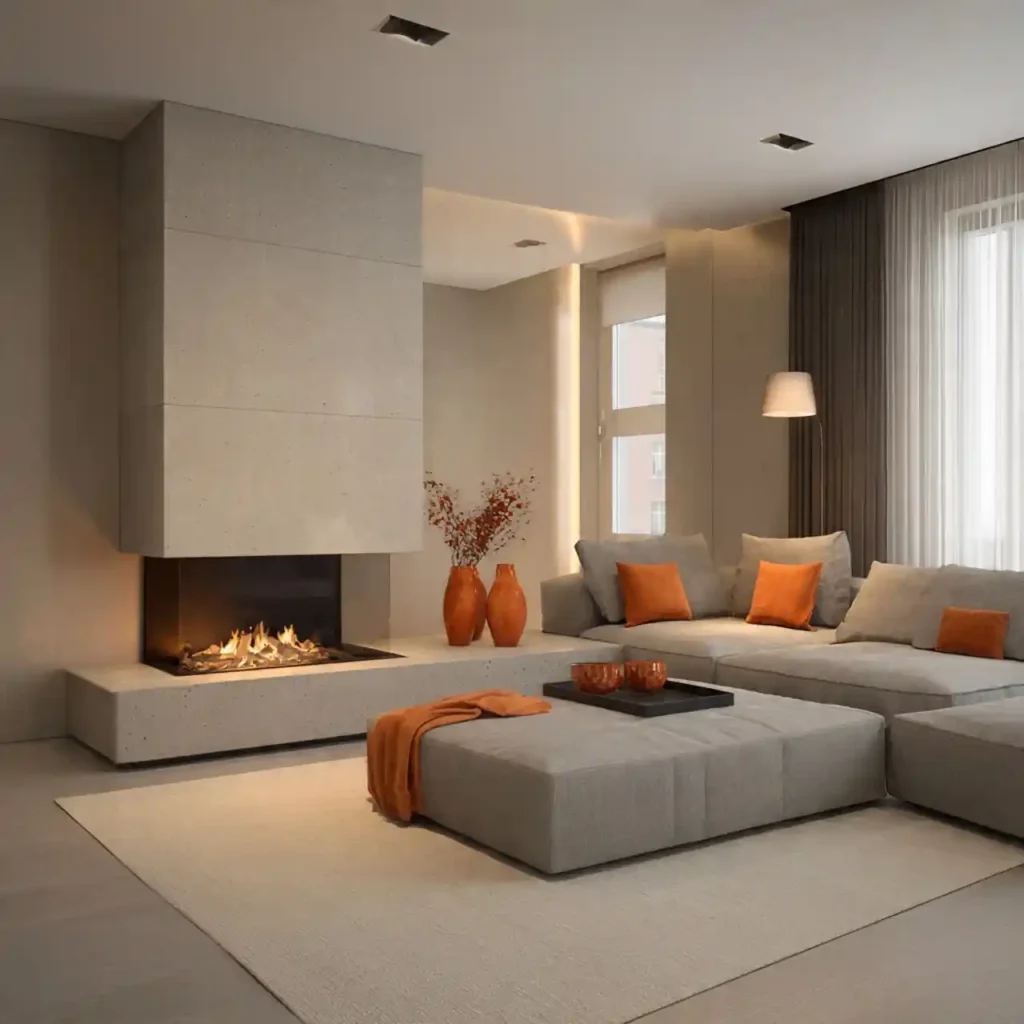 13-Modern Beige Living Room Idea