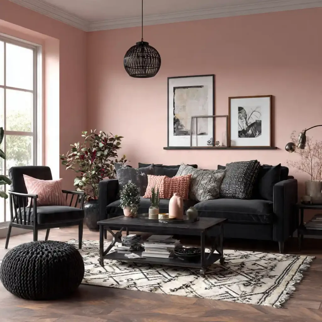 14-Pink Living Room Idea