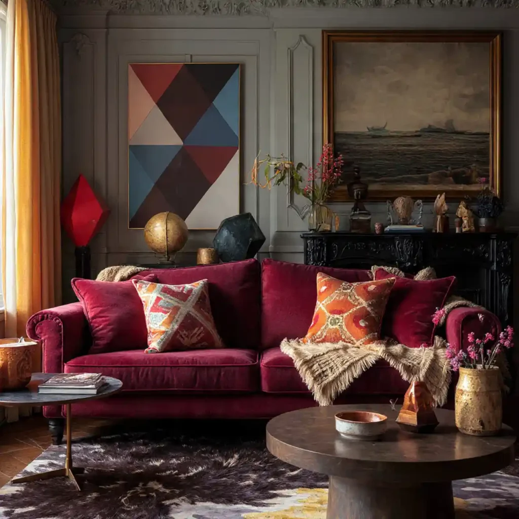 14-Maximalist Living Room Idea