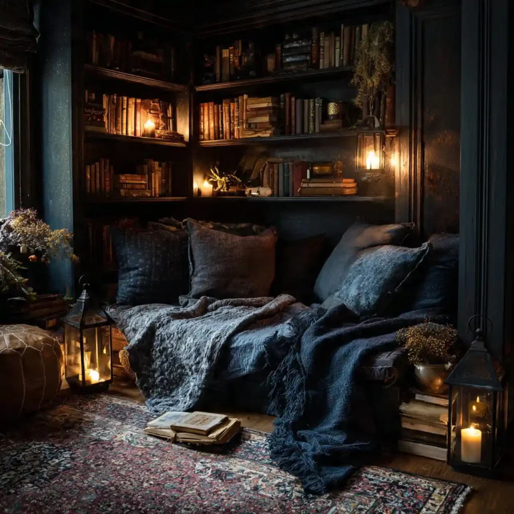 15-Budget-Friendly Dark Cottagecore House Interior Idea