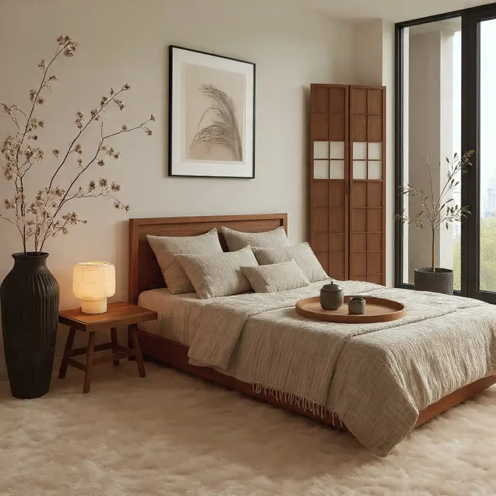 15-Modern Japandi Bedroom Idea