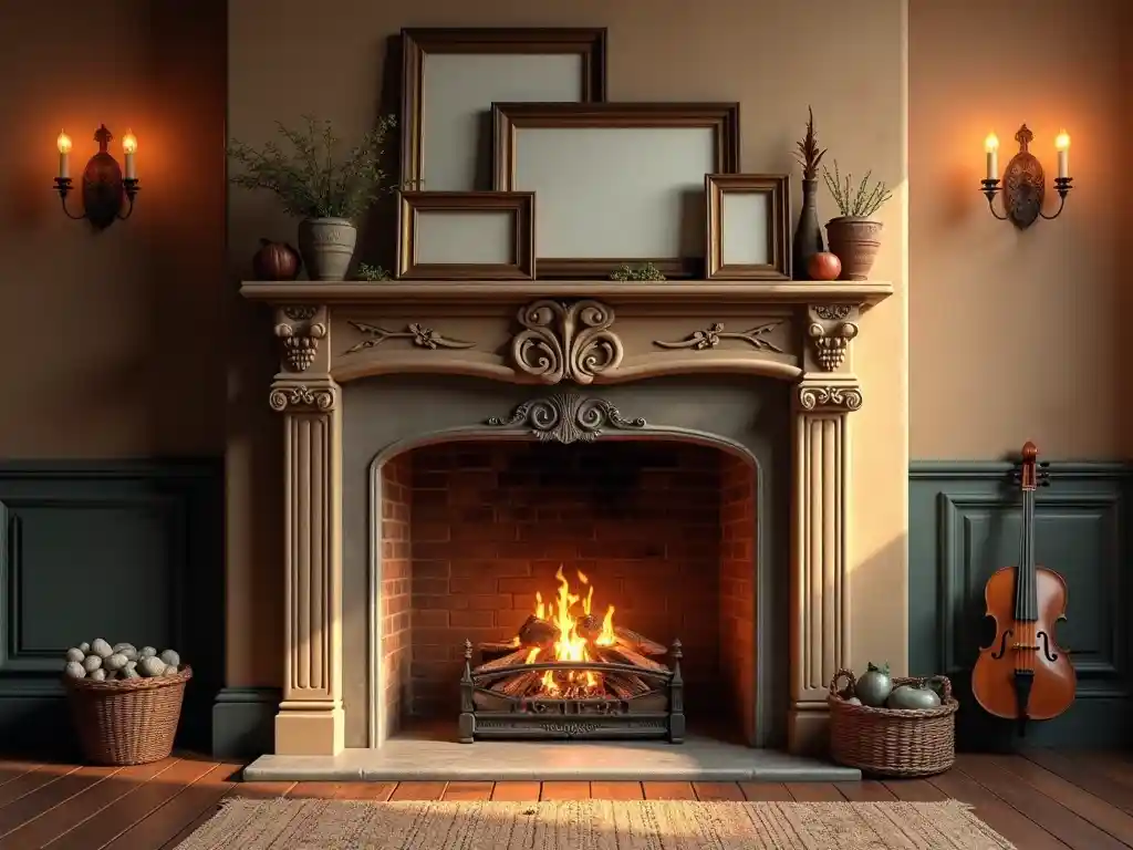15-living room fireplace decor idea