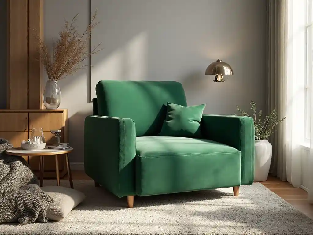 18-Green living room idea