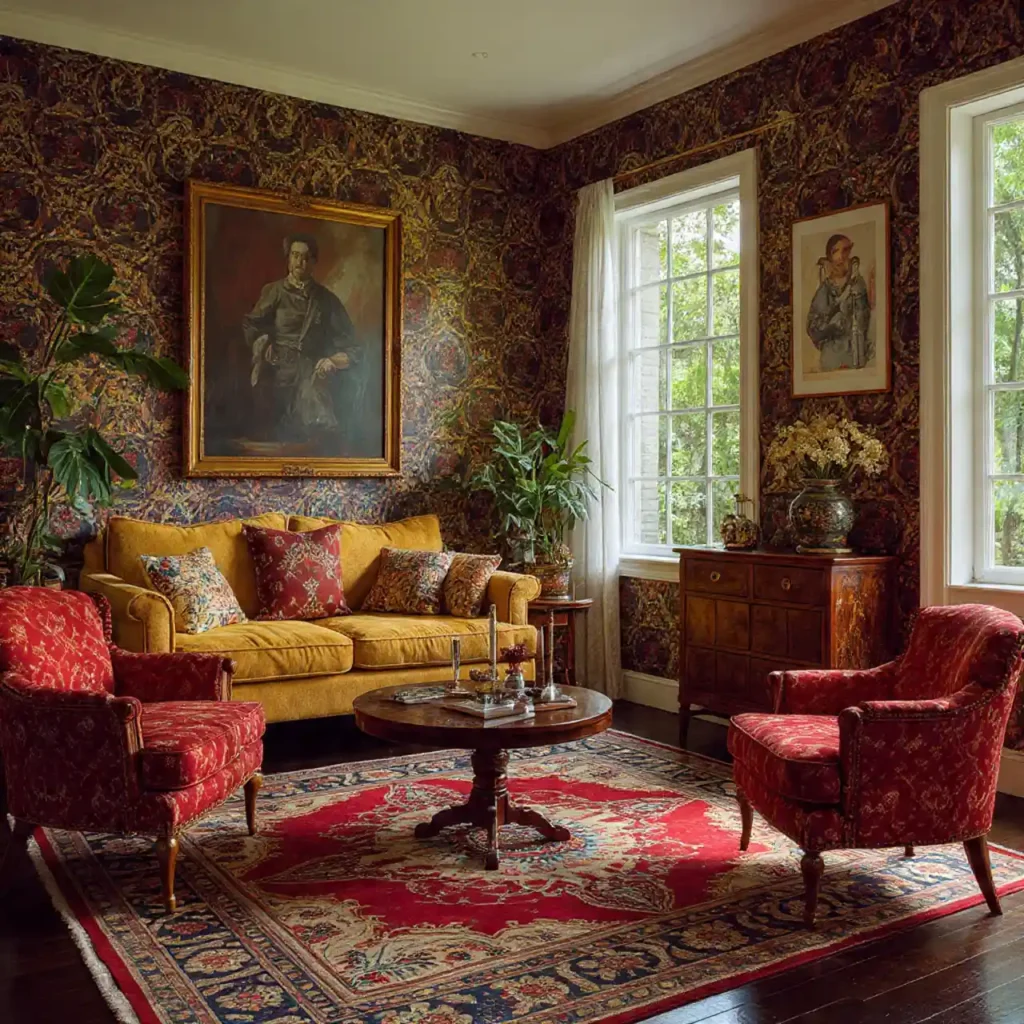 18-Maximalist Living Room Idea