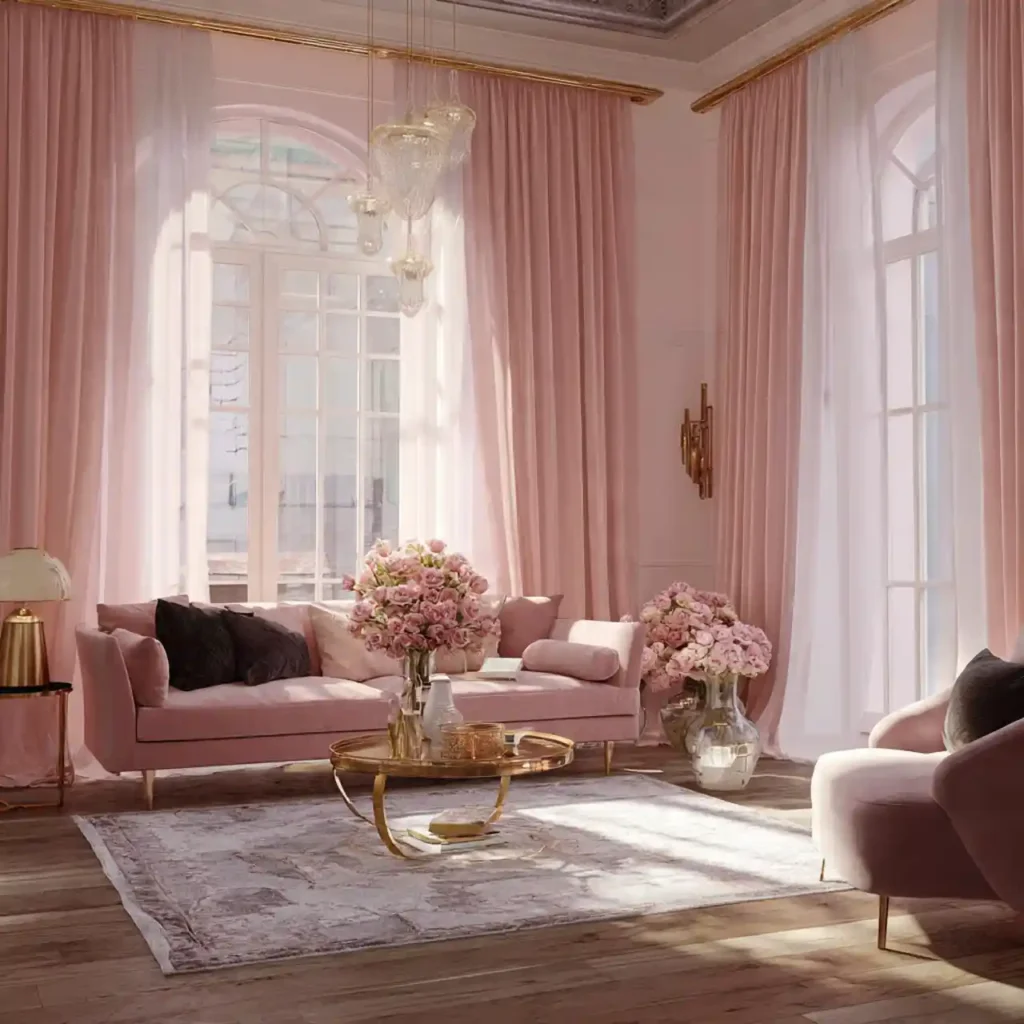 20-Pink Living Room Idea
