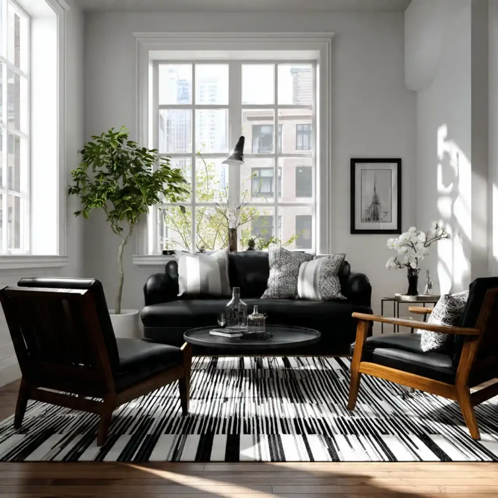 2-Black Living Room Idea