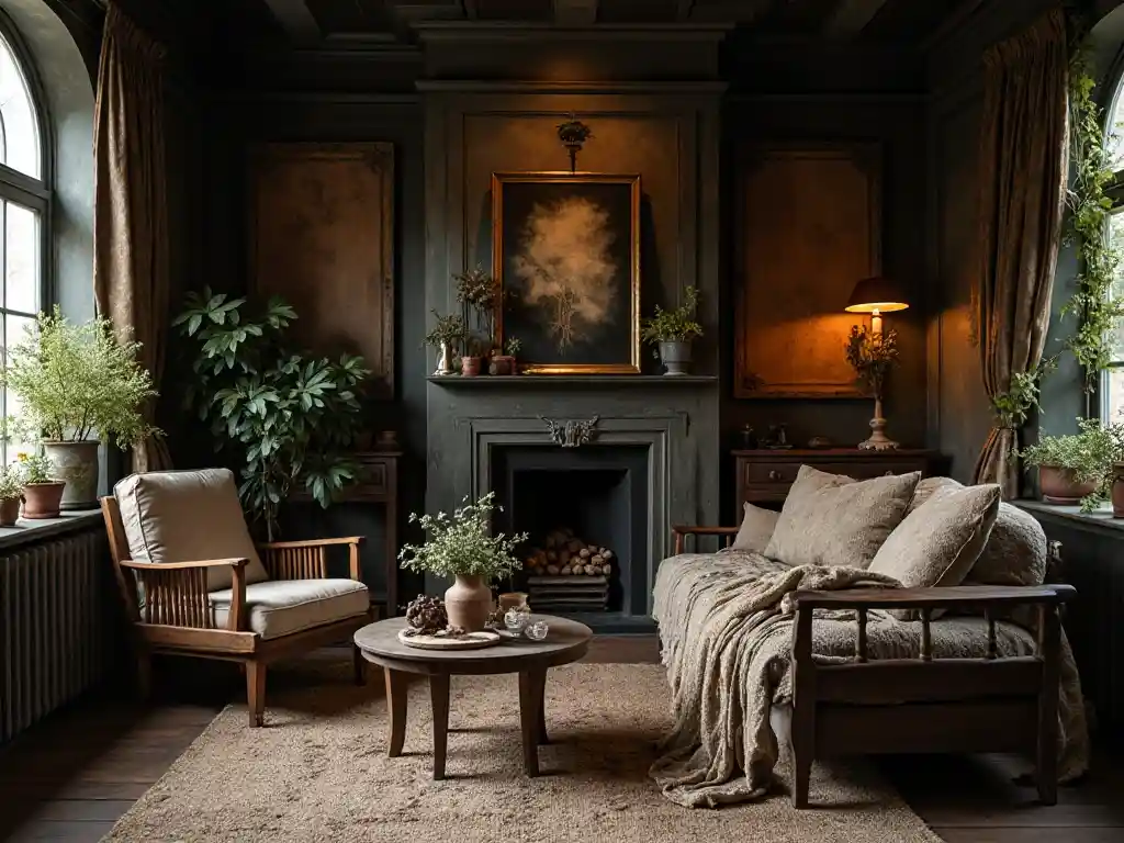 2-Budget-Friendly Dark Cottagecore House Interior Idea