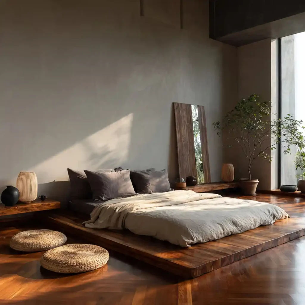 2-Minimalist Japandi Bedroom Idea