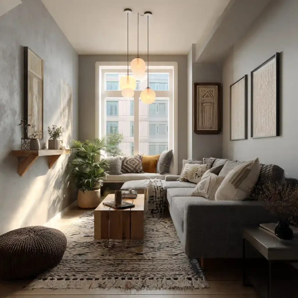 20-Long Narrow Living Room Idea