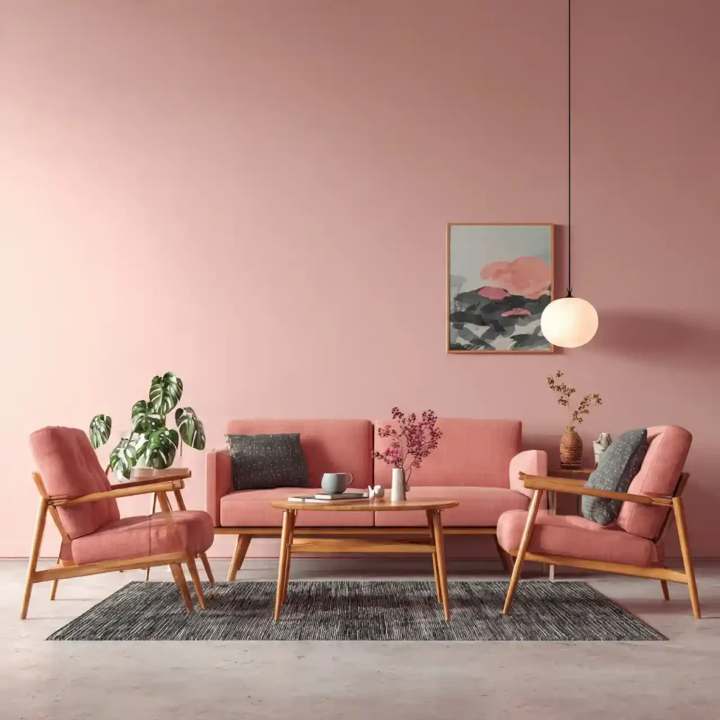 21-Pink Living Room Idea
