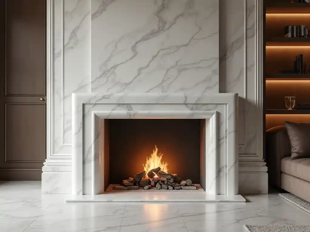 21-living room fireplace decor idea
