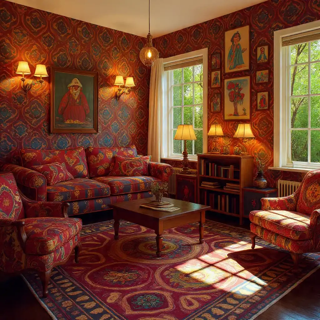 22-Maximalist Living Room Idea