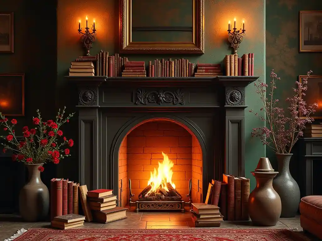 22-living room fireplace decor idea