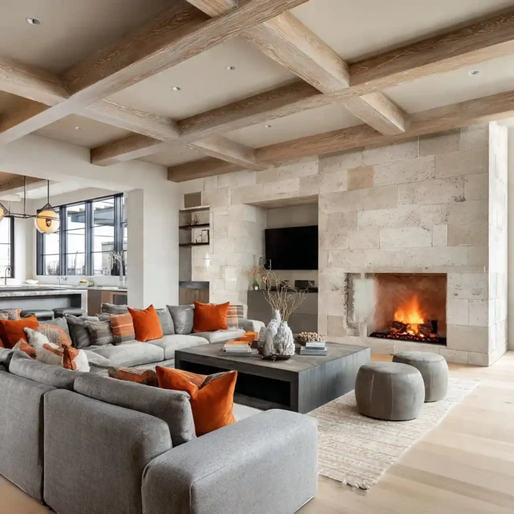 23-Modern Beige Living Room Idea