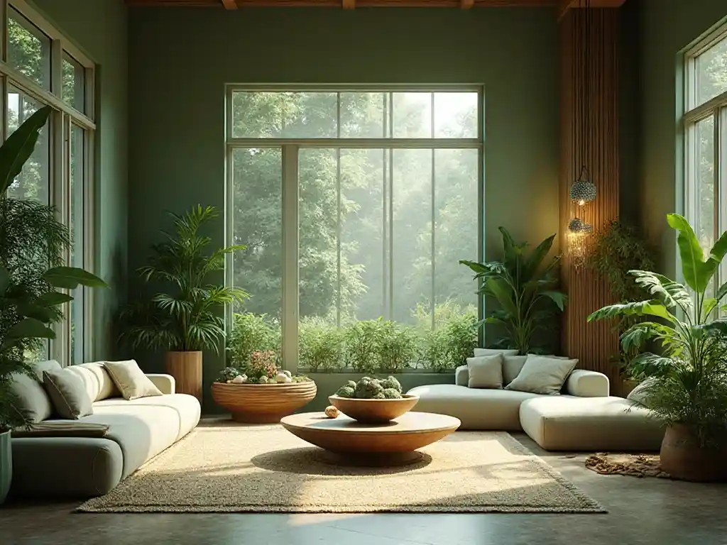 24-Green living room idea