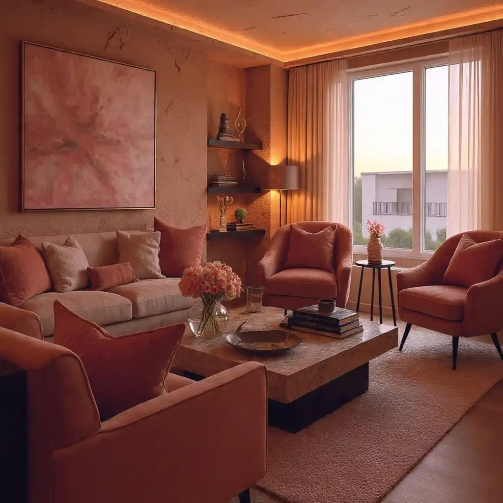 25-Pink Living Room Idea