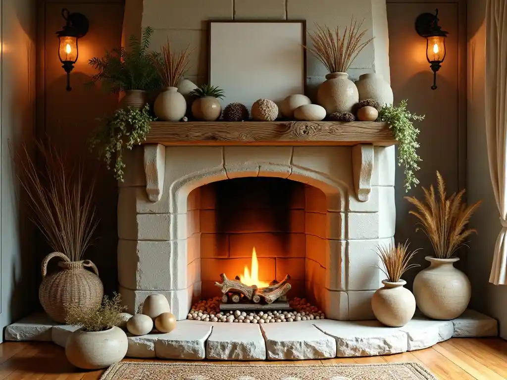 24-living room fireplace decor idea