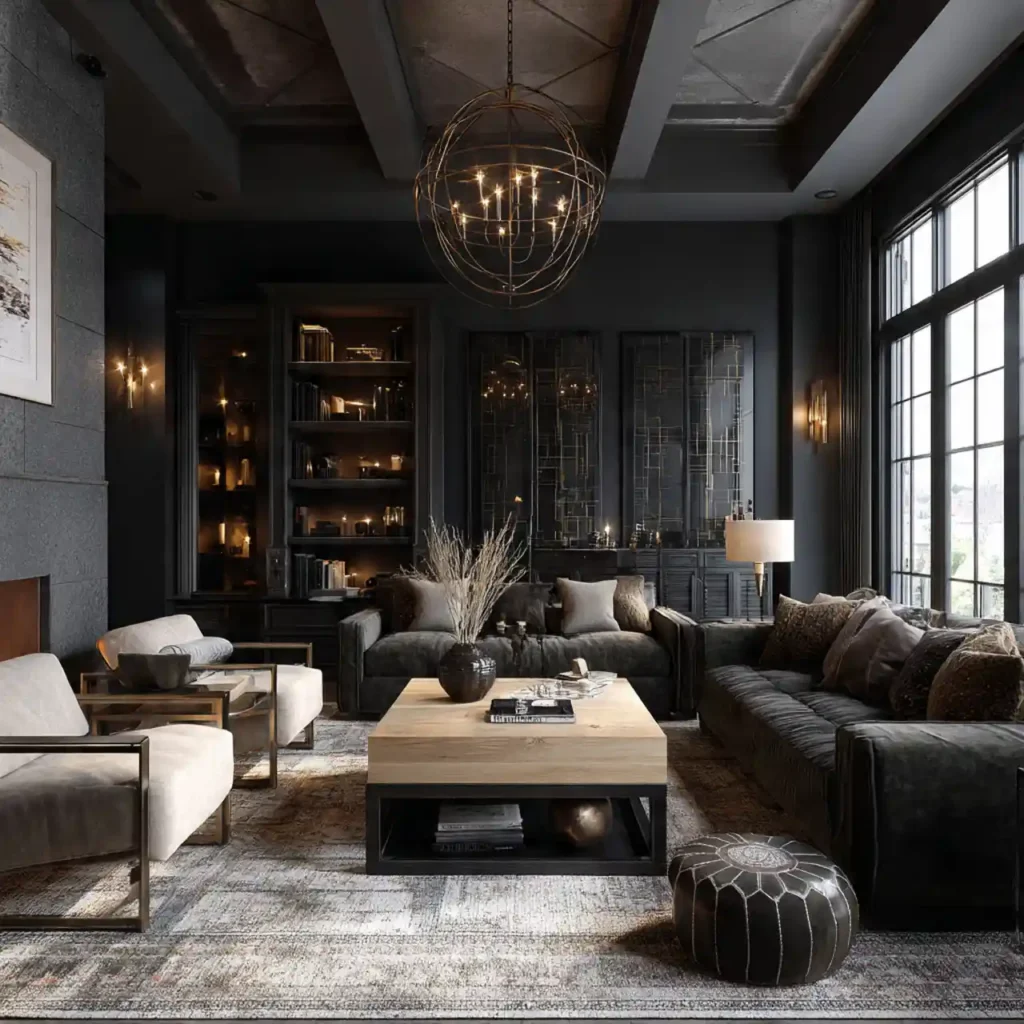 25-Black Living Room Ideas