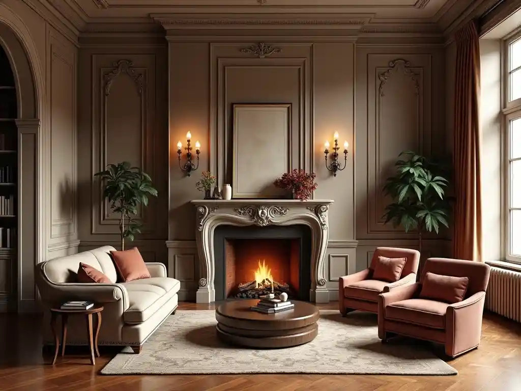 25-living room fireplace decor idea