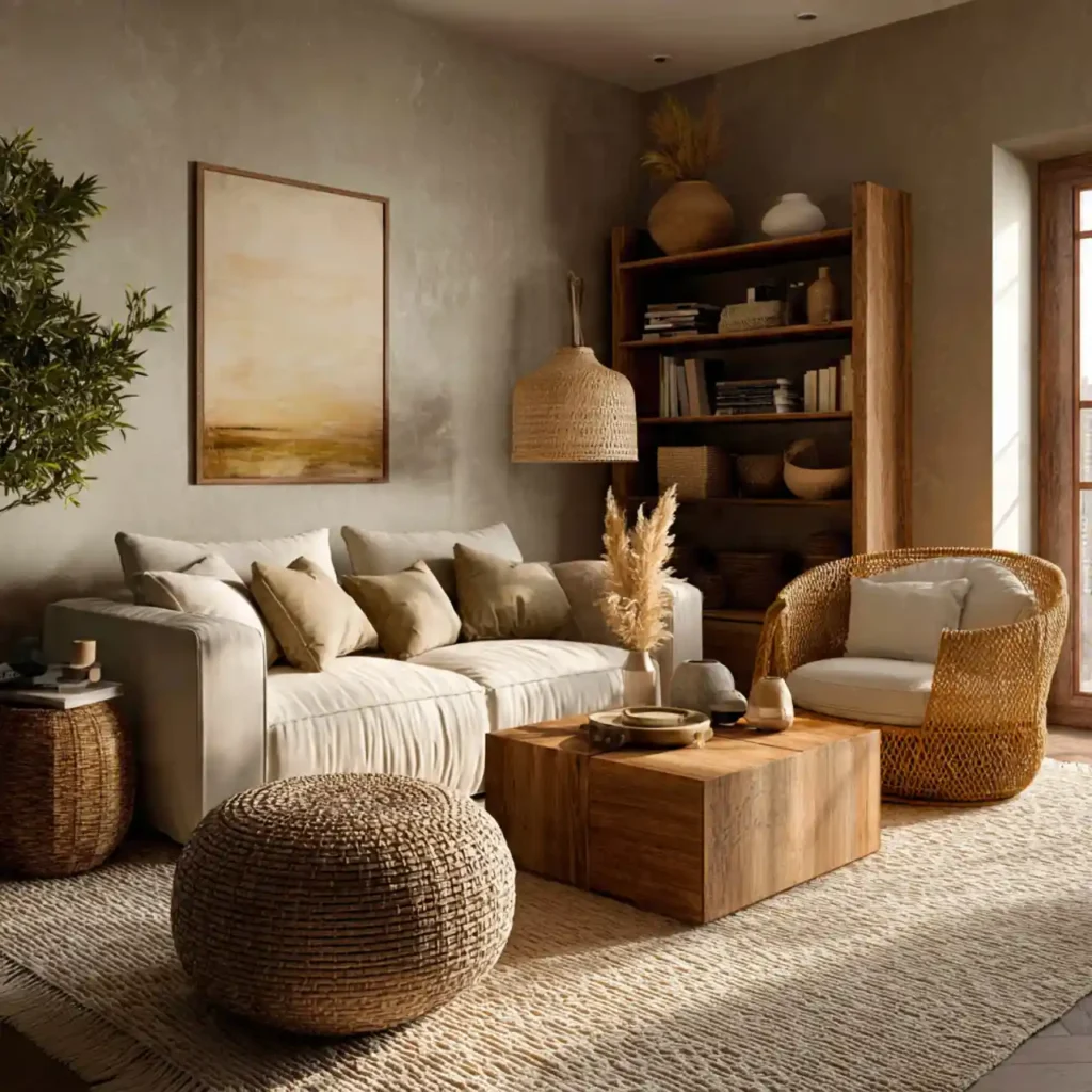 26-Earth-Tone Living Room Idea