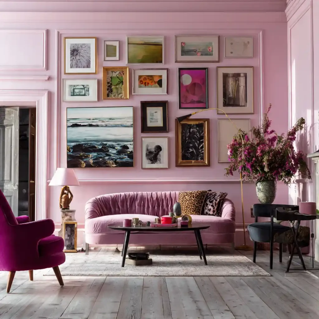 26-Pink Living Room Idea