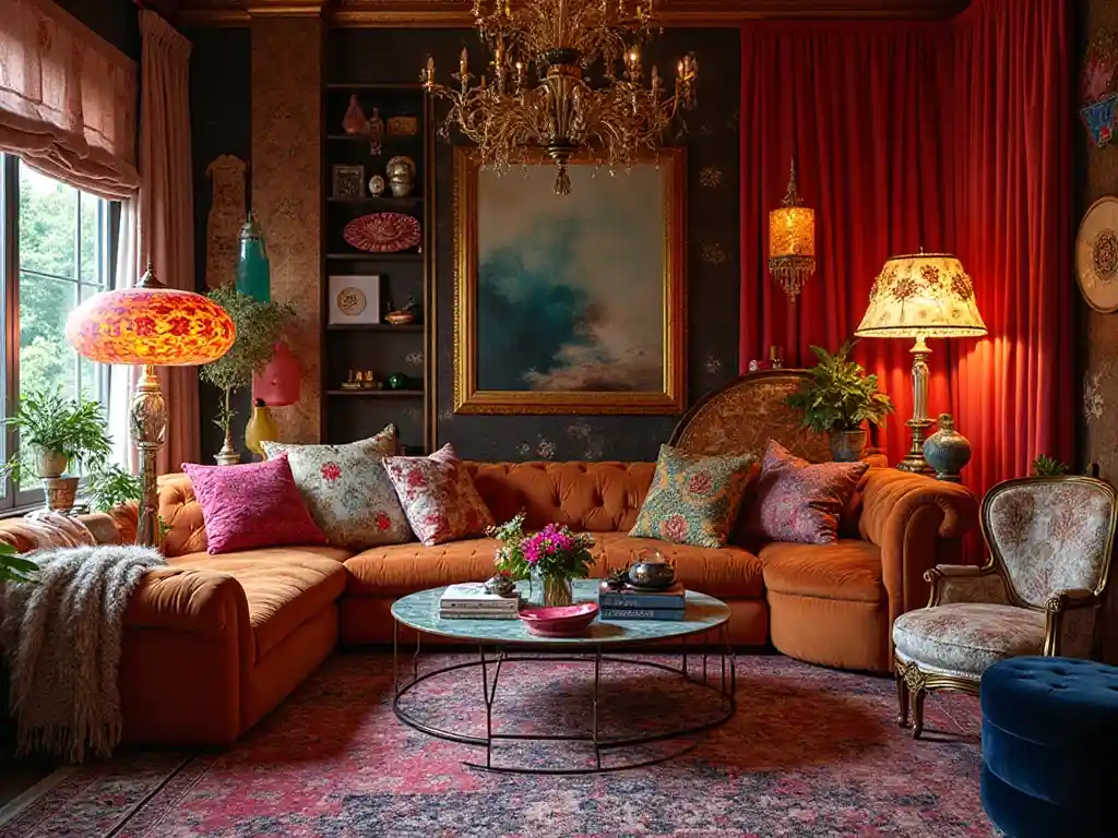 27-Maximalist Living Room Idea