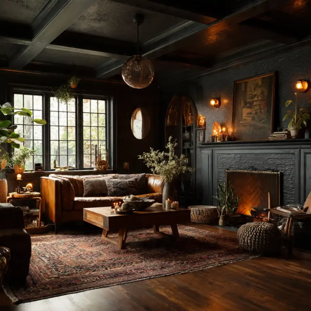 29-Budget-Friendly Dark Cottagecore House Interior Idea