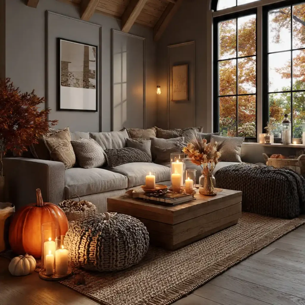 29-Fall Living Room Decor Idea