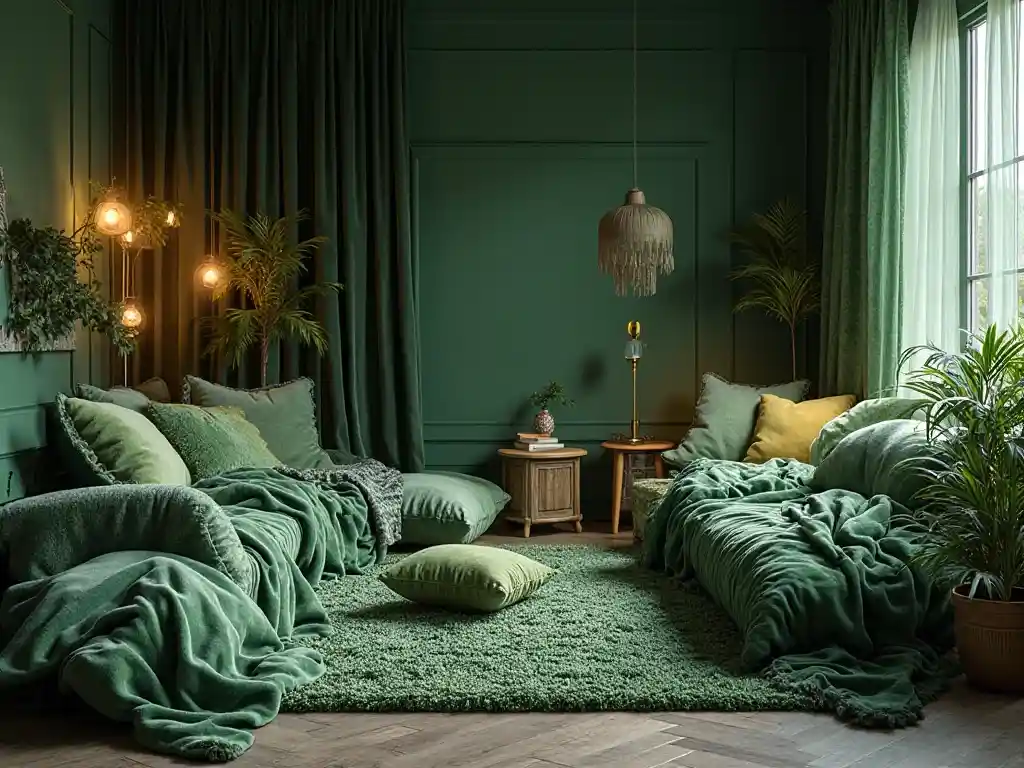 3-Green Living Room Idea