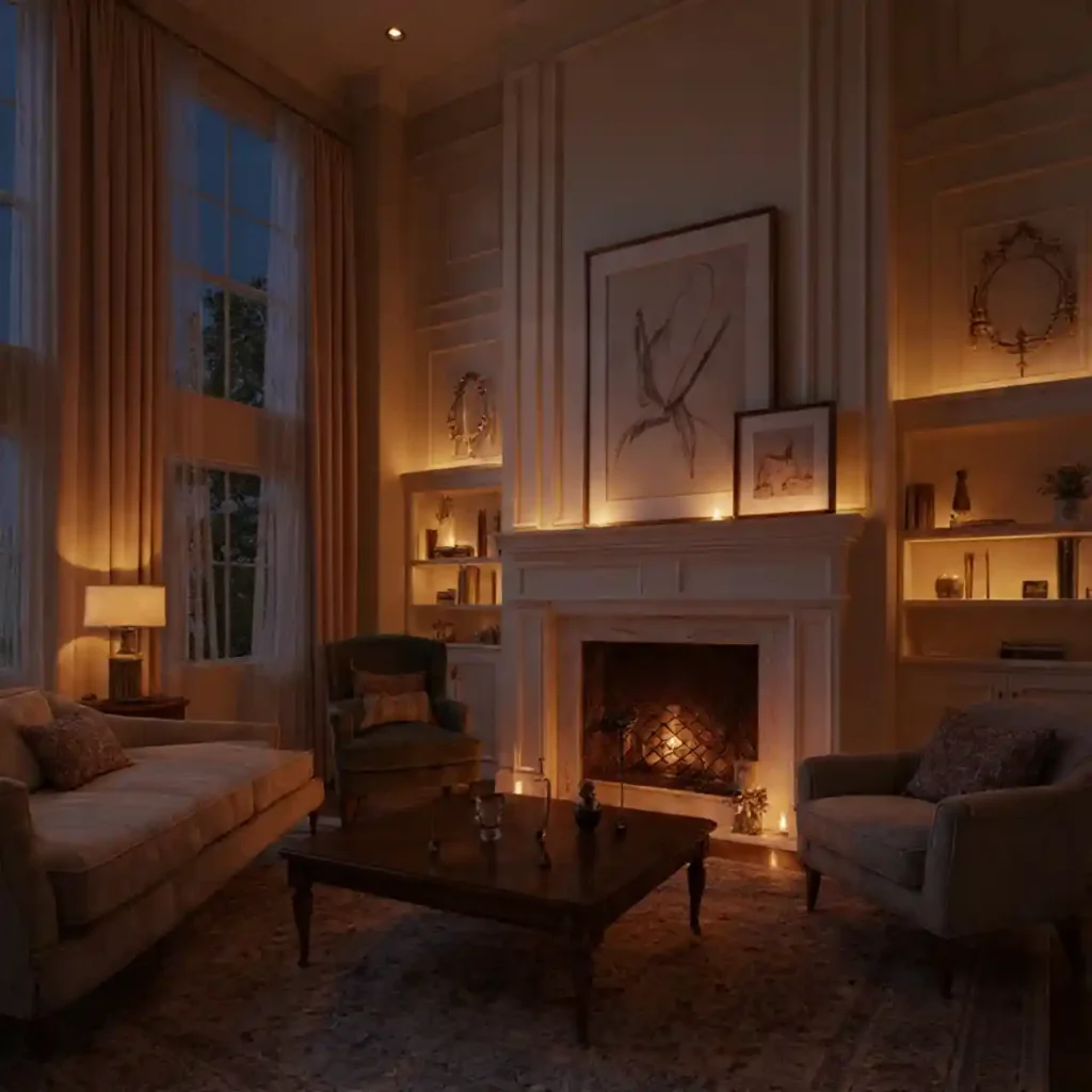 3-Living Room Fireplace Decor Idea