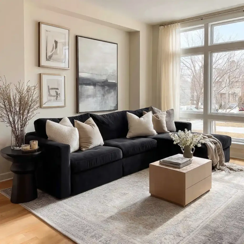 4-Black Living Room Idea