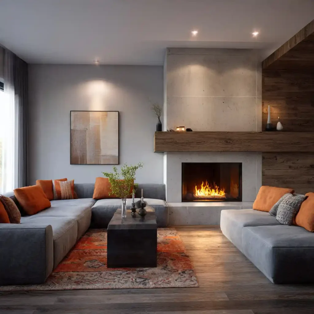 4-Modern Beige Living Room Idea