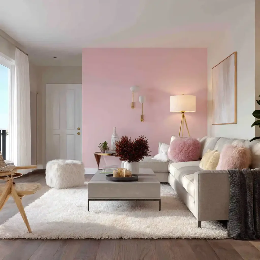 4-Pink Living Room Idea