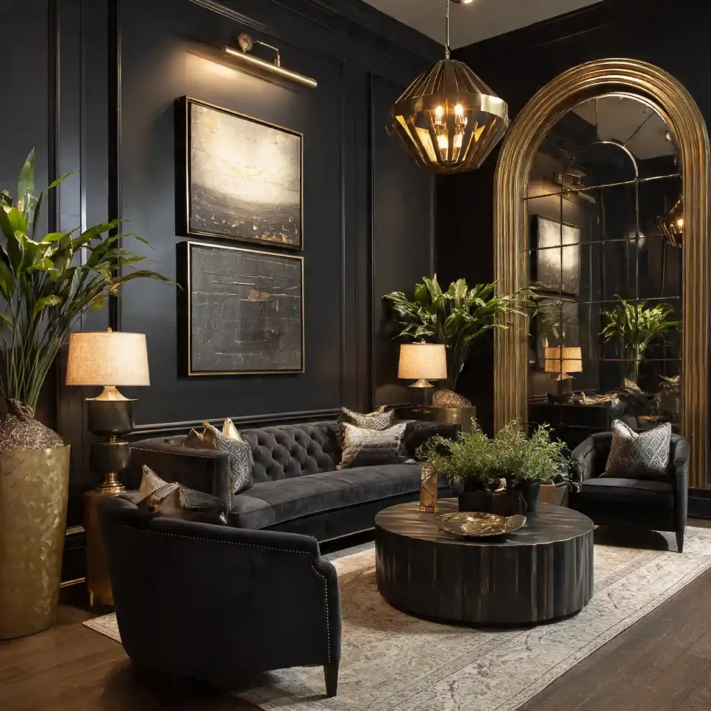 5-Black Living Room Idea