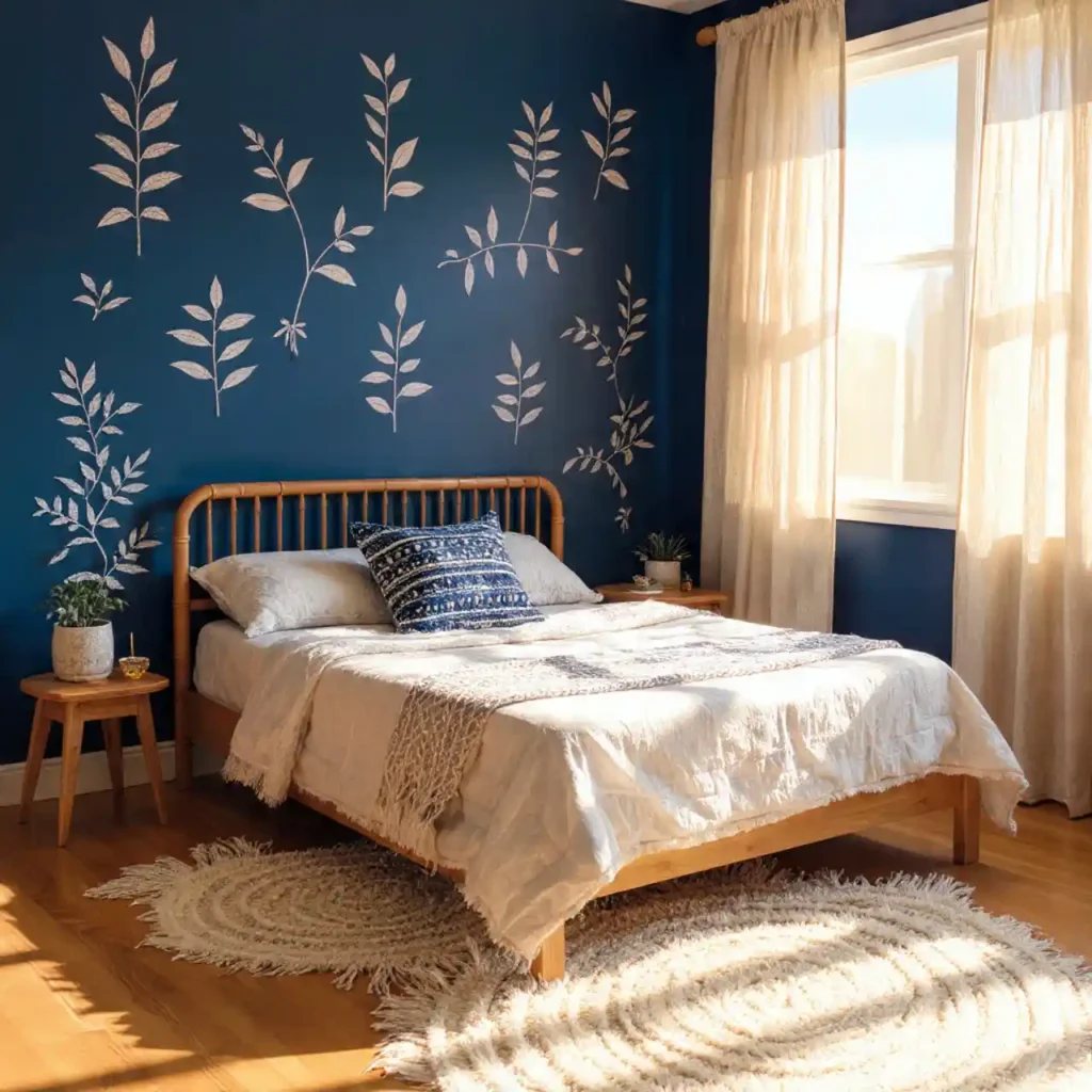 5-Budget-Friendly Blue Boho Bedroom Idea