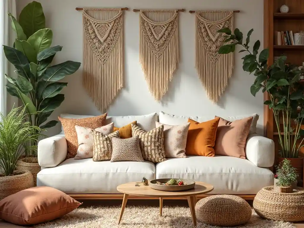 5-Modern Boho Living Room Idea