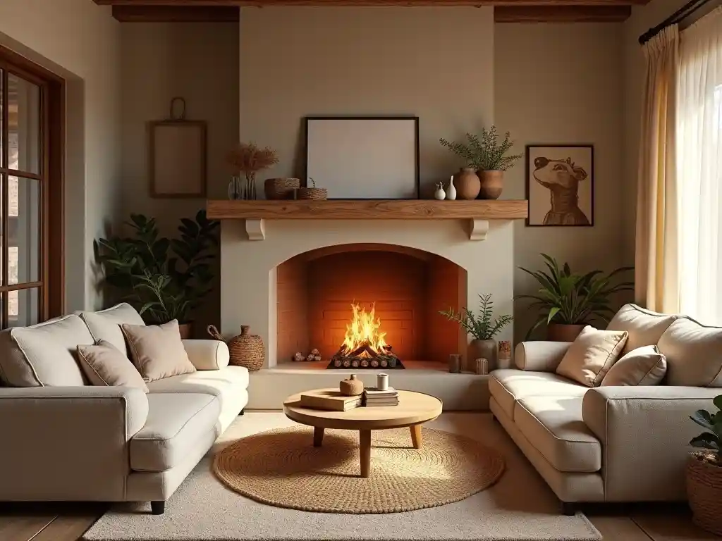 6-Living Room Fireplace Decor Idea