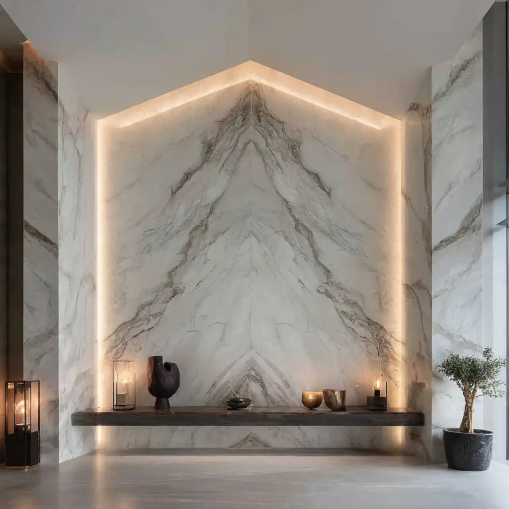 6-Modern Marble TV Wall Idea