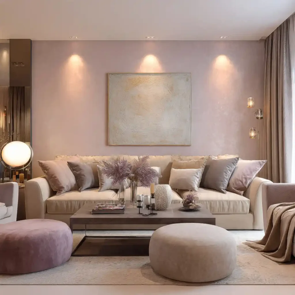6-Pink Living Room Idea