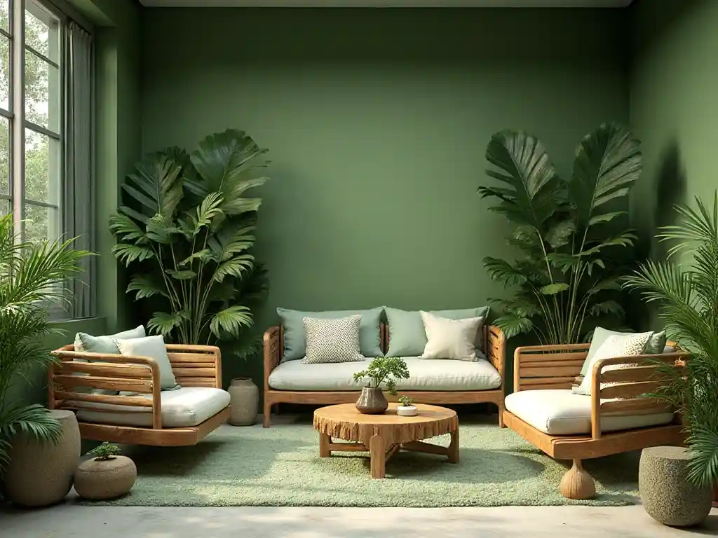 7--Green Living Room Idea