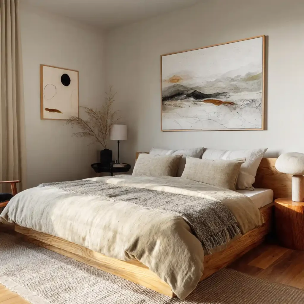 7-Minimalist Japandi Bedroom Idea
